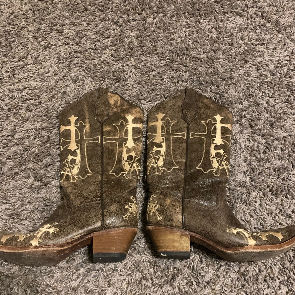 Corral Boots Womens Leather Circle G Holy Vintage